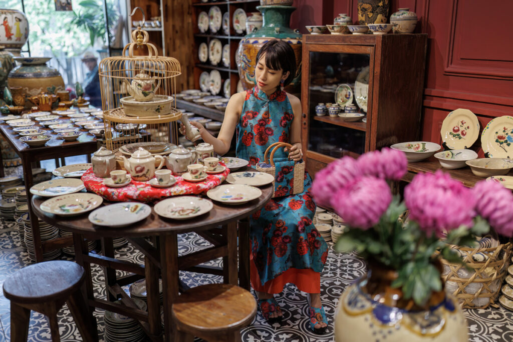 KITO review: Saigon souvenir shop that bonds heritage pottery with Japanese-inspired áo dài fashion
